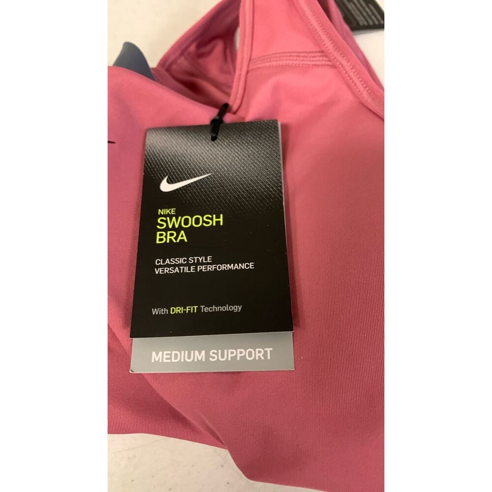 Nike Women’s XS Pro Swoosh Medium Sports Bra, Desert Berry - Picture 5 of 6